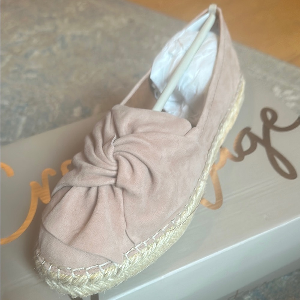 Rose-Pink Espadrille Flats